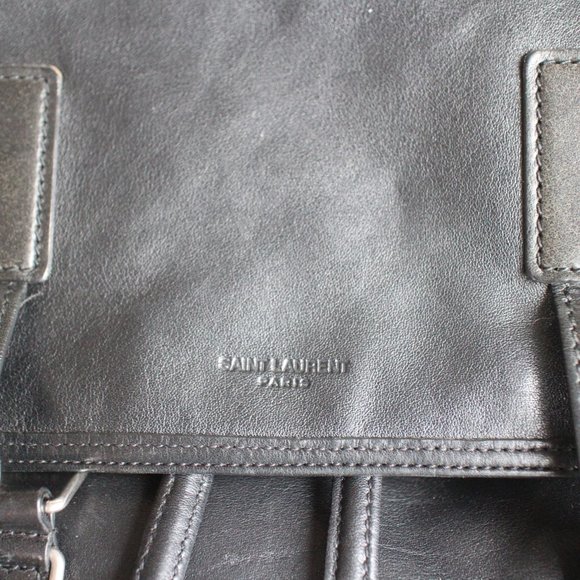 C BACKPACK BLACK POLISHED LEATHER - Picture 3 of 6